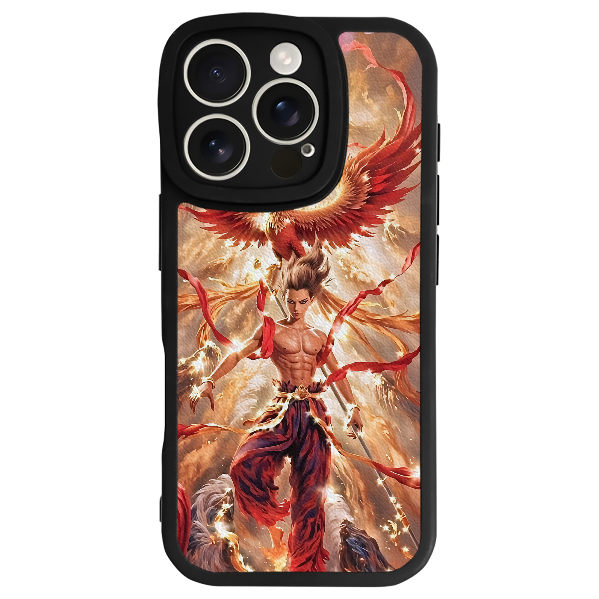 （画像用） Ne Zha 2 ナタ 魔童の大暴れ 【iPhone 16シリーズ対応】シリコンスマホケース（レザー調） 材質：シリコン